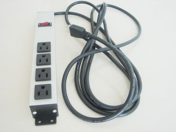 Manera impermeable de la tira 4 del poder de la PDU del soporte de estante, cable de extensión multi del puerto resistente
