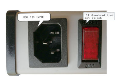 La serie 5 a 14&quot; de SFC-IEC-A1B el metal 15Amp Hardwired la tira del poder con 7Outlets