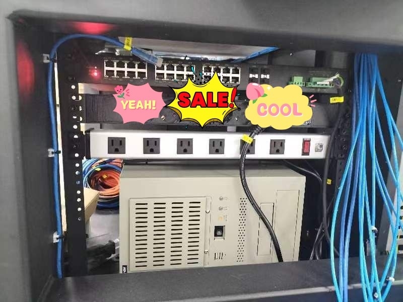 6 vías de las pestañas de metal de salida múltiple de la cinta de alimentación con 10' de cable de extensión 14AWG NEMA 5-15P